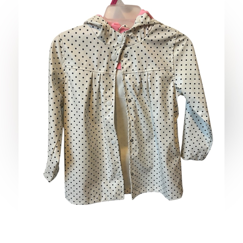 Polka dot rain jacket for girls aged 6